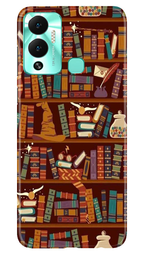 Book Shelf Mobile Back Case for Infinix Hot 12 Play (Design - 348)