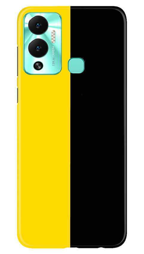 Black Yellow Pattern Mobile Back Case for Infinix Hot 12 Play (Design - 354)