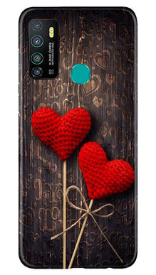Red Hearts Mobile Back Case for Infinix Hot 9 (Design - 80)