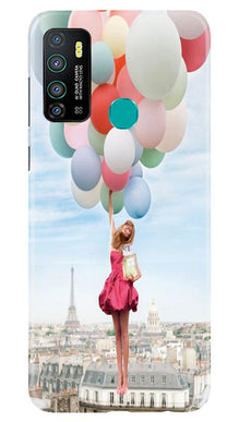 Girl with Baloon Mobile Back Case for Infinix Hot 9 (Design - 84)