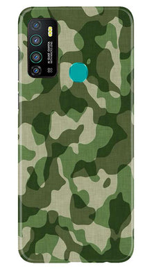 Army Camouflage Mobile Back Case for Infinix Hot 9  (Design - 106)
