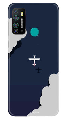 Clouds Plane Mobile Back Case for Infinix Hot 9 (Design - 196)