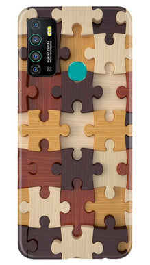 Puzzle Pattern Mobile Back Case for Infinix Hot 9 (Design - 217)