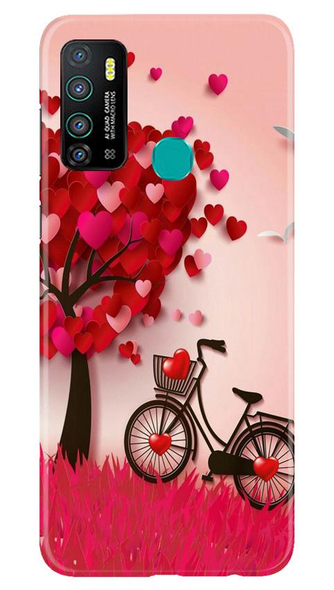 Red Heart Cycle Case for Infinix Hot 9 (Design No. 222)