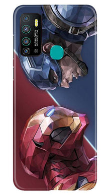 Ironman Captain America Mobile Back Case for Infinix Hot 9 (Design - 245)