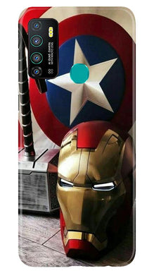 Ironman Captain America Mobile Back Case for Infinix Hot 9 (Design - 254)