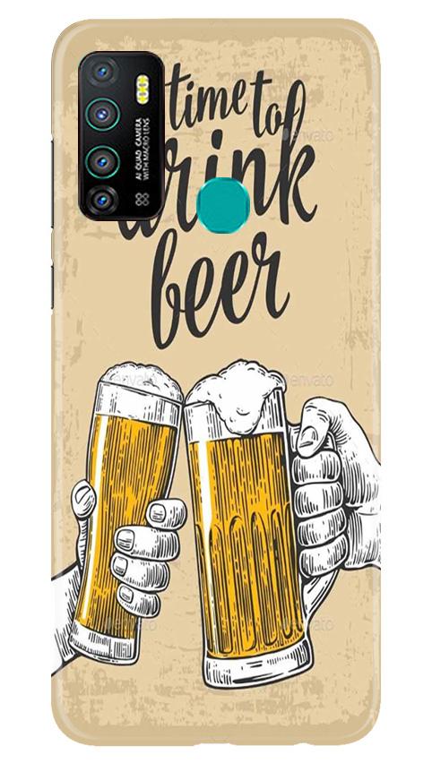 Drink Beer Mobile Back Case for Infinix Hot 9 (Design - 328)