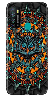 Owl Mobile Back Case for Infinix Hot 9 (Design - 360)
