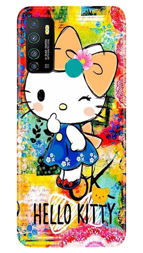 Hello Kitty Mobile Back Case for Infinix Hot 9 (Design - 362)