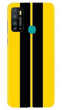 Black Yellow Pattern Mobile Back Case for Infinix Hot 9 (Design - 377)