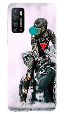 Biker Mobile Back Case for Infinix Hot 9 (Design - 383)
