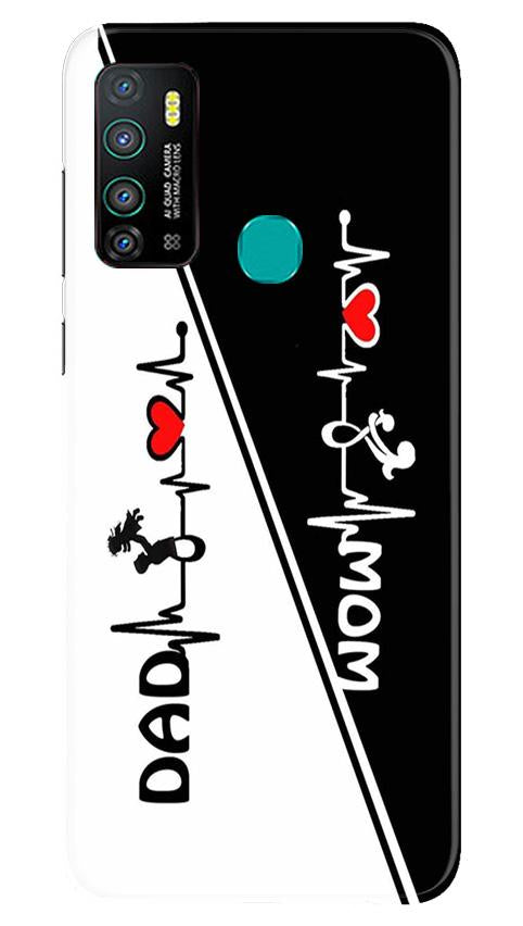 Love Mom Dad Mobile Back Case for Infinix Hot 9 (Design - 385)