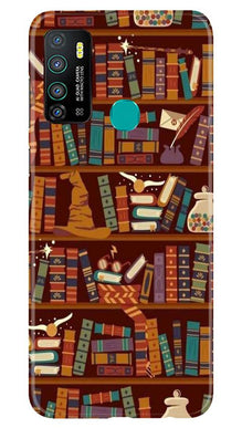 Book Shelf Mobile Back Case for Infinix Hot 9 (Design - 390)