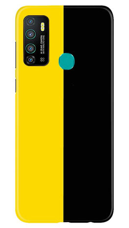 Black Yellow Pattern Mobile Back Case for Infinix Hot 9 (Design - 397)