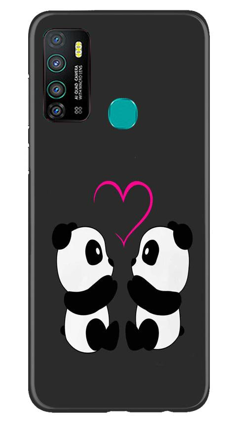 Panda Love Mobile Back Case for Infinix Hot 9 (Design - 398)