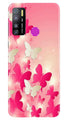 White Pick Butterflies Case for Infinix Hot 9 Pro