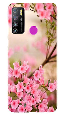 Pink flowers Mobile Back Case for Infinix Hot 9 Pro (Design - 69)