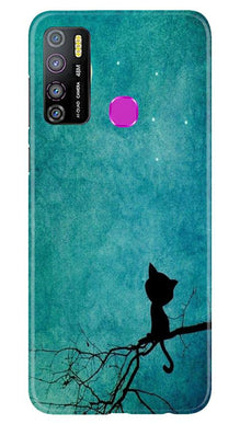 Moon cat Mobile Back Case for Infinix Hot 9 Pro (Design - 70)