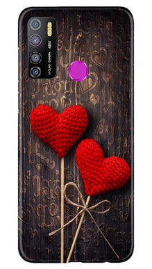 Red Hearts Mobile Back Case for Infinix Hot 9 Pro (Design - 80)