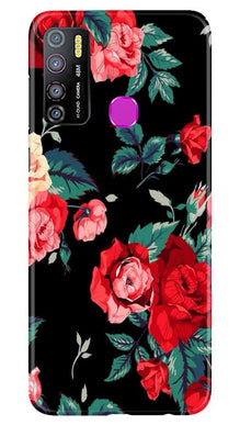 Red Rose2 Mobile Back Case for Infinix Hot 9 Pro (Design - 81)