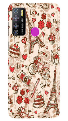 Love Paris Mobile Back Case for Infinix Hot 9 Pro  (Design - 103)