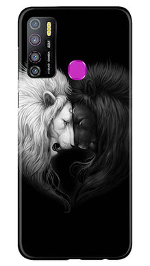 Dark White Lion Mobile Back Case for Infinix Hot 9 Pro  (Design - 140)