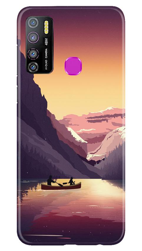 Mountains Boat Case for Infinix Hot 9 Pro (Design - 181)
