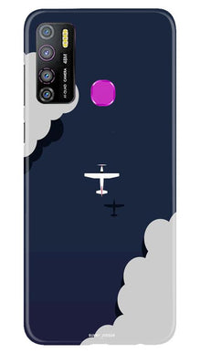 Clouds Plane Mobile Back Case for Infinix Hot 9 Pro (Design - 196)