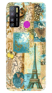 Travel Eiffel Tower Mobile Back Case for Infinix Hot 9 Pro (Design - 206)