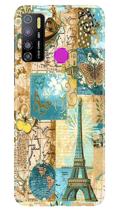 Travel Eiffel Tower Case for Infinix Hot 9 Pro (Design No. 206)