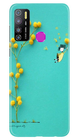 Flowers Girl Case for Infinix Hot 9 Pro (Design No. 216)