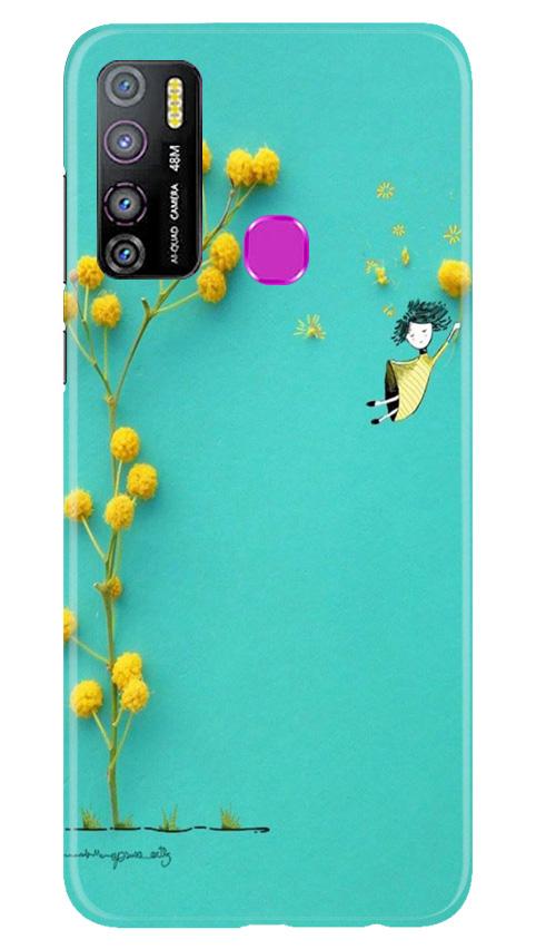 Flowers Girl Case for Infinix Hot 9 Pro (Design No. 216)