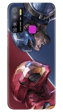 Ironman Captain America Case for Infinix Hot 9 Pro (Design No. 245)