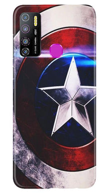 Captain America Shield Mobile Back Case for Infinix Hot 9 Pro (Design - 250)