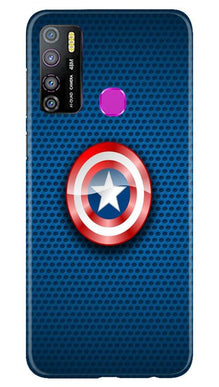 Captain America Shield Mobile Back Case for Infinix Hot 9 Pro (Design - 253)