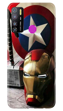 Ironman Captain America Mobile Back Case for Infinix Hot 9 Pro (Design - 254)