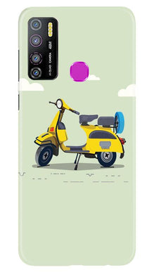 Vintage Scooter Mobile Back Case for Infinix Hot 9 Pro (Design - 260)