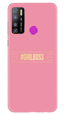 Girl Boss Pink Mobile Back Case for Infinix Hot 9 Pro (Design - 263)