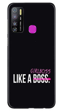 Like a Girl Boss Mobile Back Case for Infinix Hot 9 Pro (Design - 265)