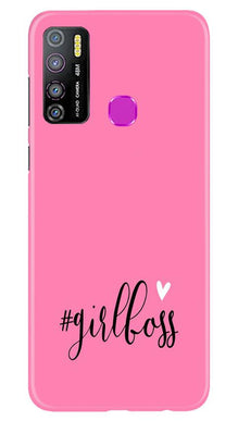 Girl Boss Pink Mobile Back Case for Infinix Hot 9 Pro (Design - 269)