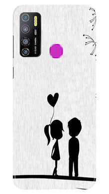 Cute Kid Couple Mobile Back Case for Infinix Hot 9 Pro (Design - 283)