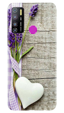 White Heart Case for Infinix Hot 9 Pro (Design No. 298)