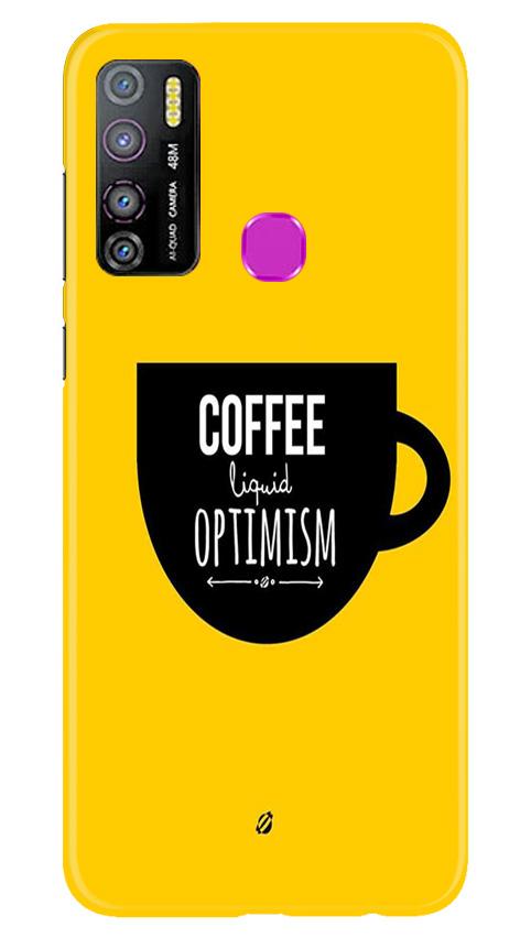 Coffee Optimism Mobile Back Case for Infinix Hot 9 Pro (Design - 353)