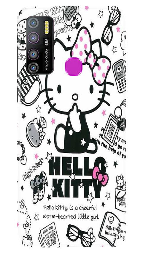 Hello Kitty Mobile Back Case for Infinix Hot 9 Pro (Design - 361)