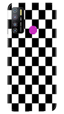 Black White Boxes Mobile Back Case for Infinix Hot 9 Pro (Design - 372)