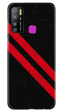 Black Red Pattern Mobile Back Case for Infinix Hot 9 Pro (Design - 373)
