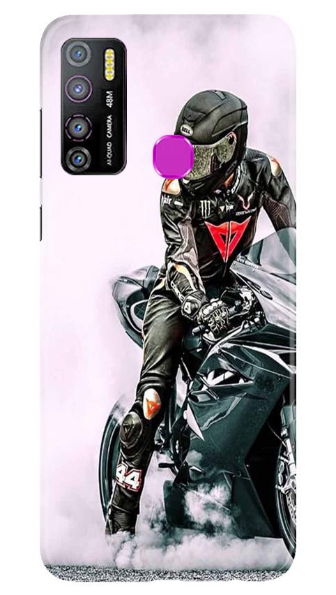 Biker Mobile Back Case for Infinix Hot 9 Pro (Design - 383)