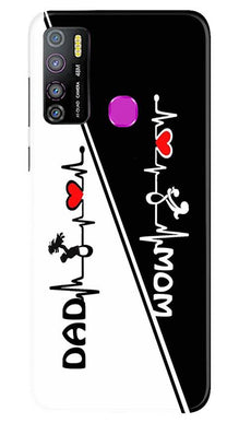 Love Mom Dad Mobile Back Case for Infinix Hot 9 Pro (Design - 385)