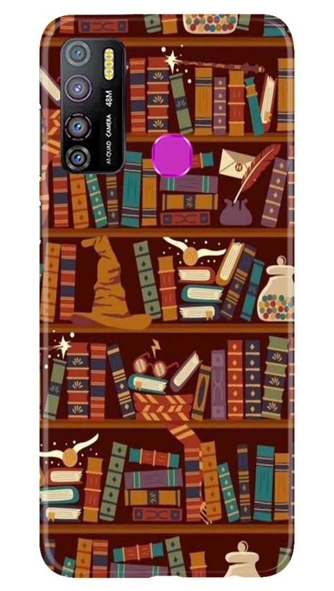Book Shelf Mobile Back Case for Infinix Hot 9 Pro (Design - 390)