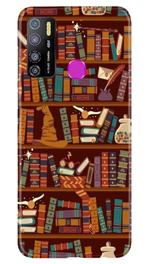 Book Shelf Mobile Back Case for Infinix Hot 9 Pro (Design - 390)